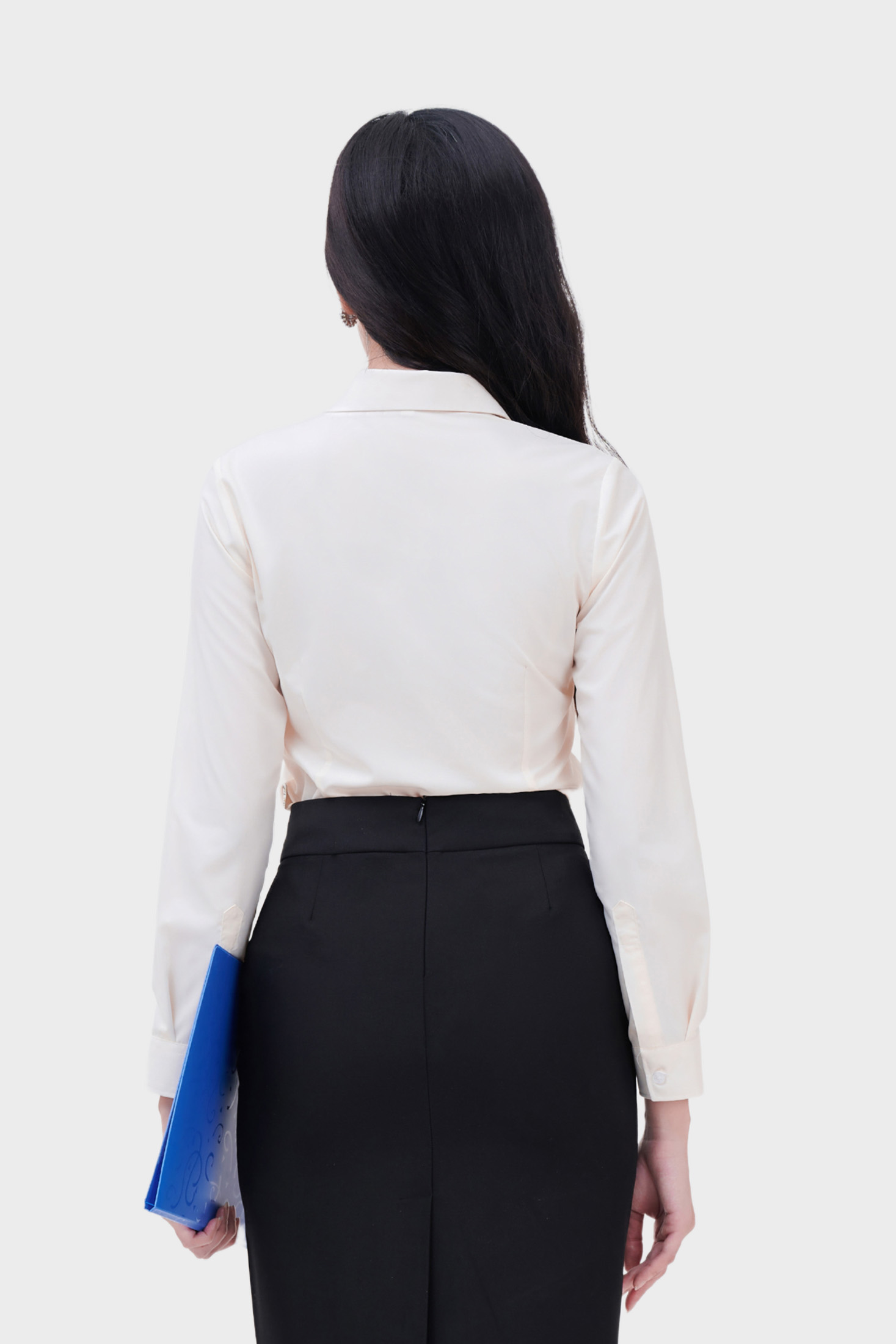 Áo sơ mi trắng nữ dài tay công sở Thái Hòa cotton cao cấp 23ASW-102