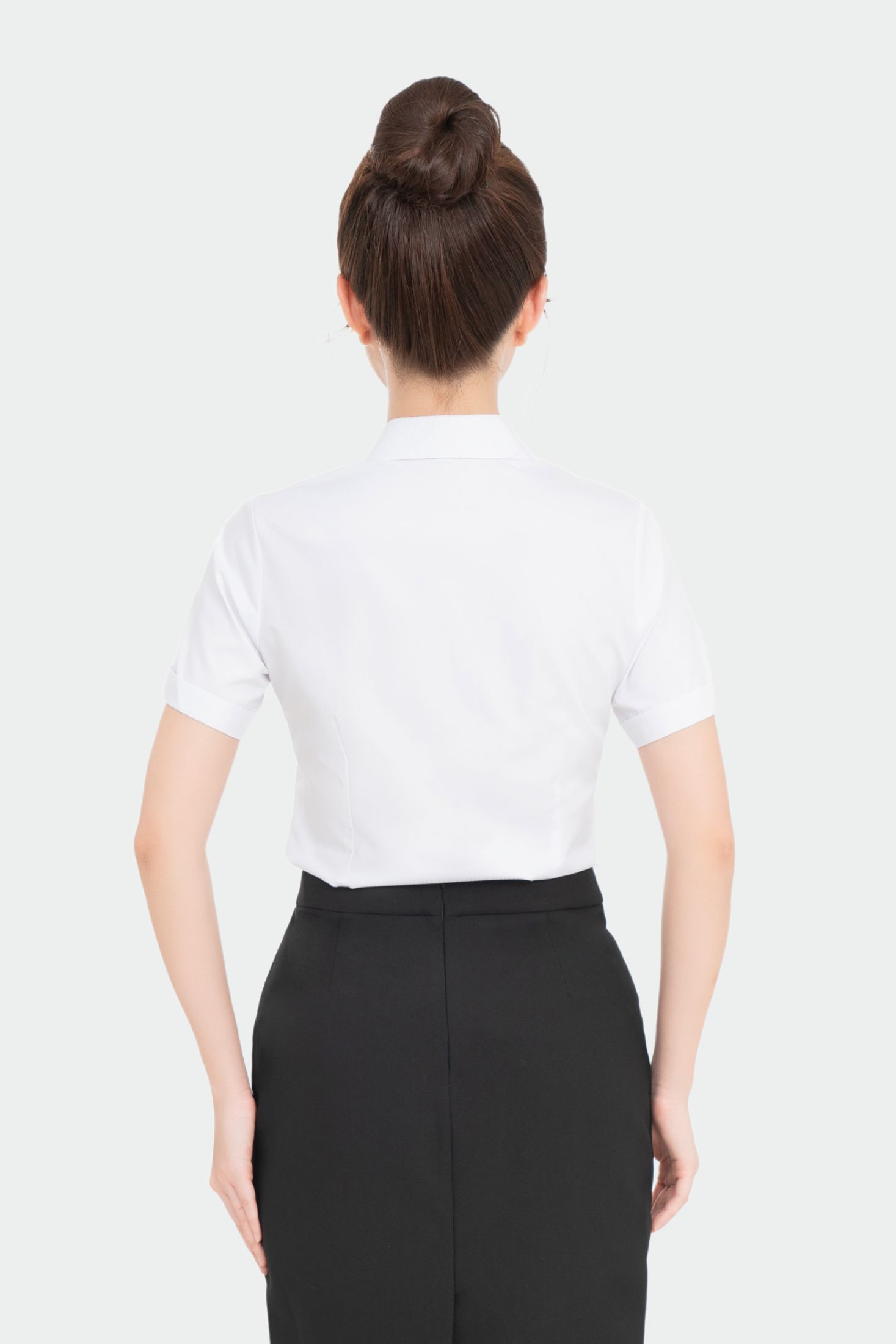 Áo sơ mi nữ ngắn tay tinh chất Ngải cứu Thái Hòa 24ASW-241