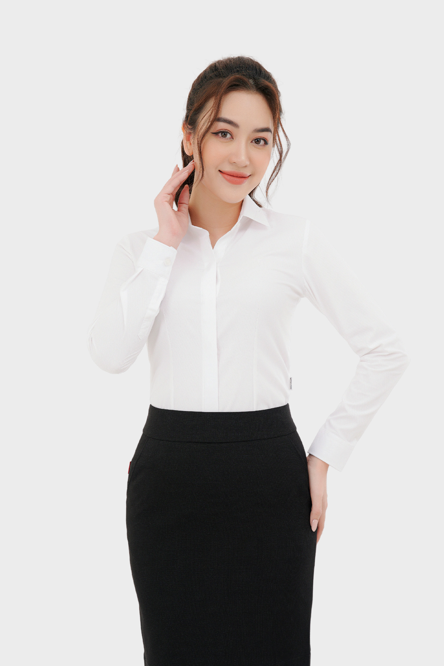 Áo sơ mi nữ công sở dài tay Thái Hòa sợi tre cao cấp nhiều màu form đẹp ASW0101-R07