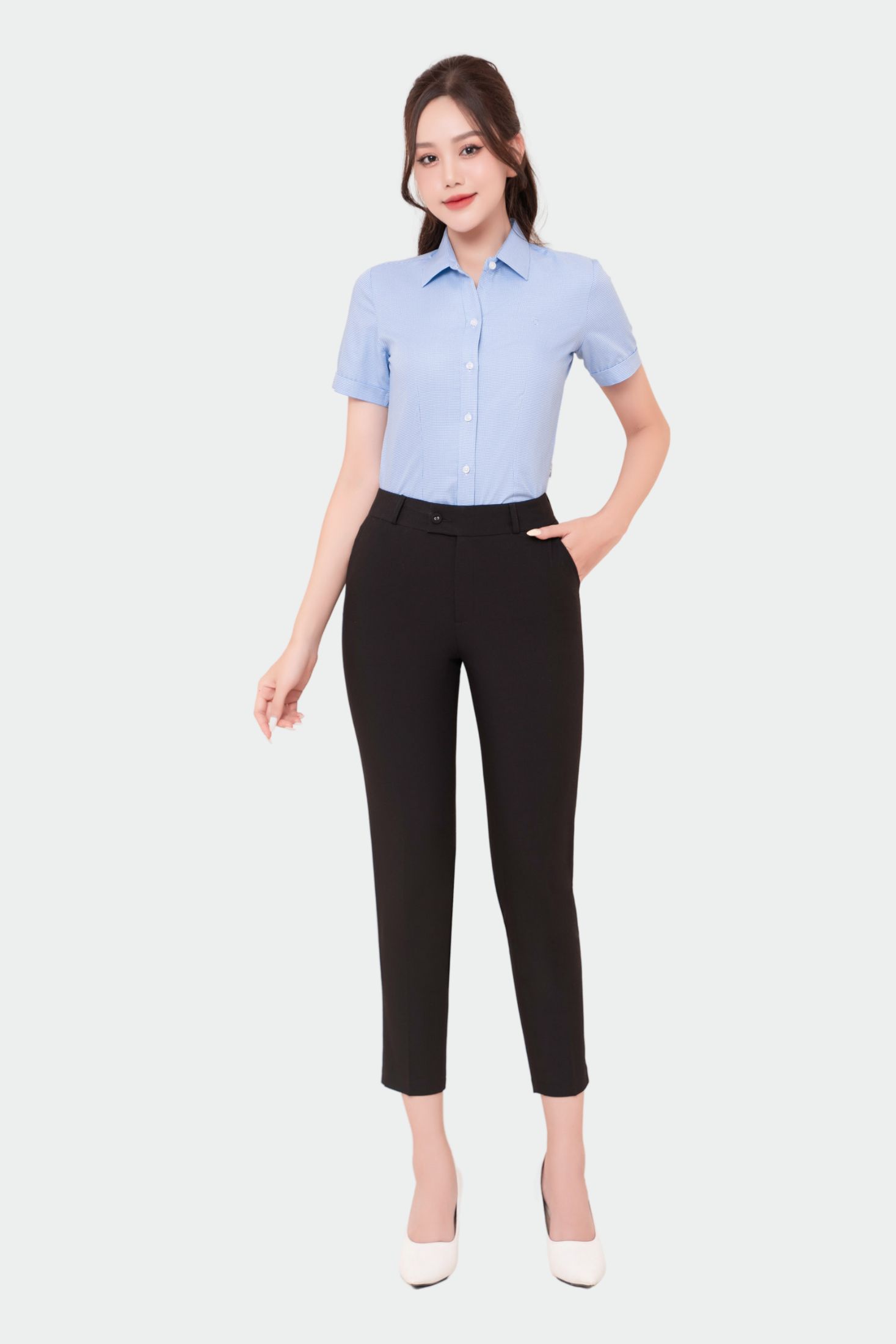 Quần Baggy Nữ Công Sở Thái Hòa QAW1816-R09 – Form Đẹp, Chất Liệu Cao Cấp