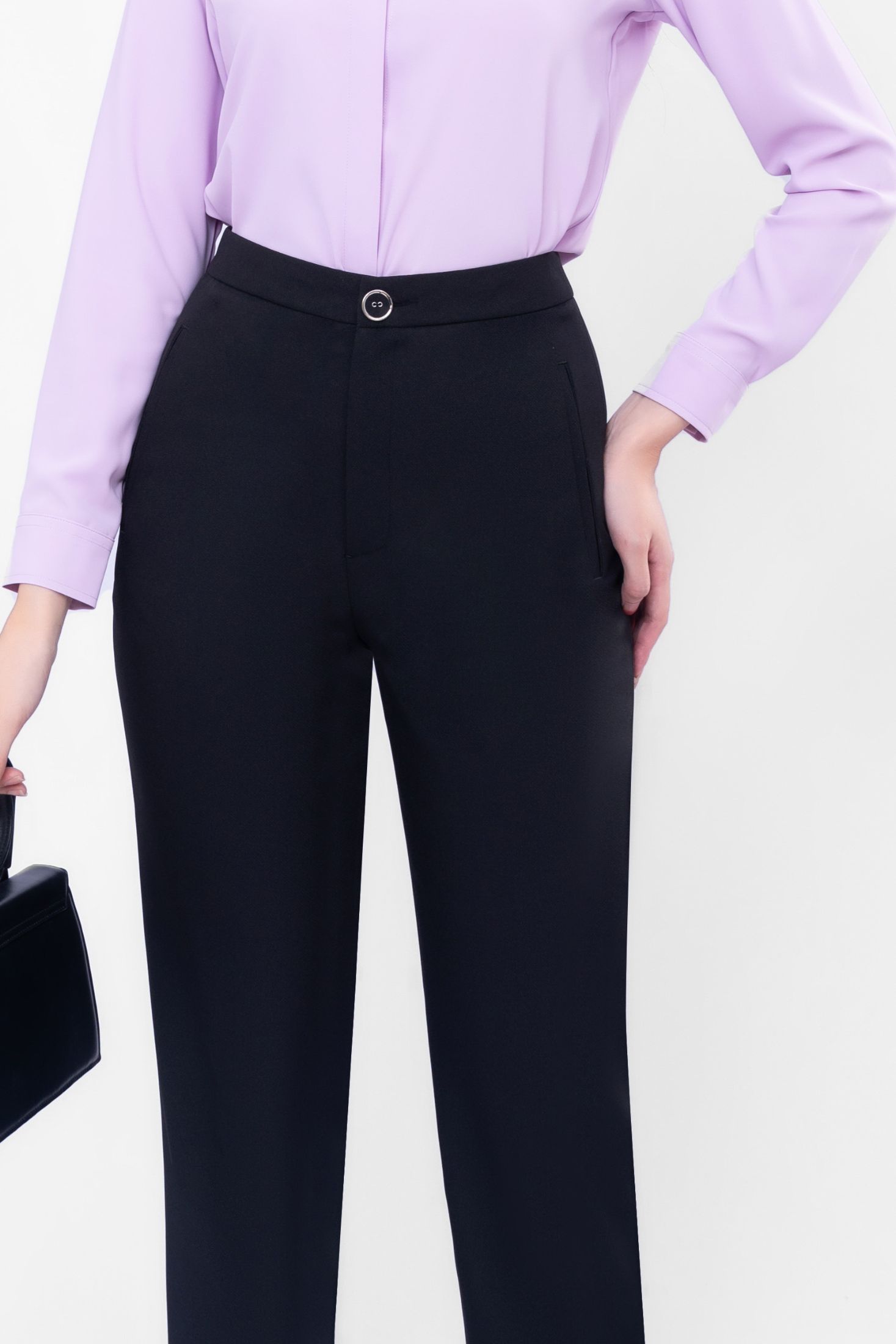 Quần âu nữ baggy cạp cao dáng dài sợi gỗ sồi phong cách công sở form regular QAW1816-R16