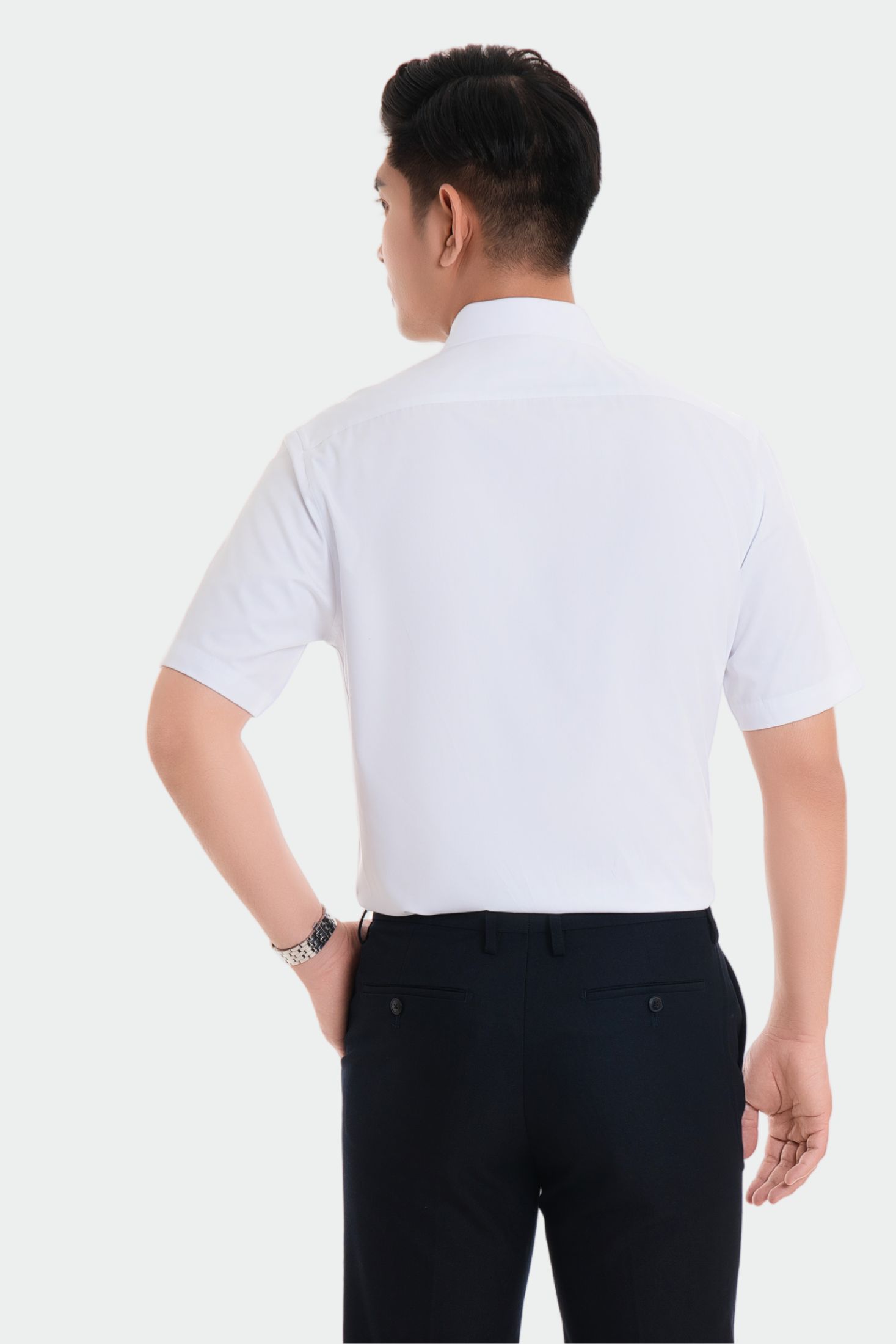 Áo sơ mi nam ngắn tay công sở vải sợi tre Thái Hòa 23ASM-990